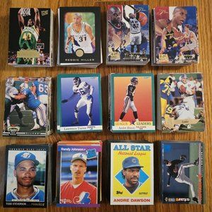 1990's Baseball, Basketball, & Football Cards - Lot of 600